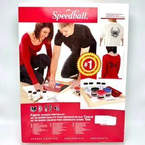 Speedball Fabric Screen Printing Kit Frame Ink Squeegee Print Making Made Easy